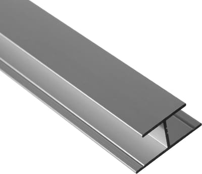 Aluminium H-profiel - Verbindingsprofiel - Platen Verbinden - Voor HPL Platen - 2 Meter Lengte - Zilverkleurig