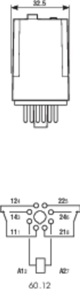 Finder 60.12.8.024.0040 Steekrelais 24 V/AC 10 A 2x wisselcontact 1 stuk(s)