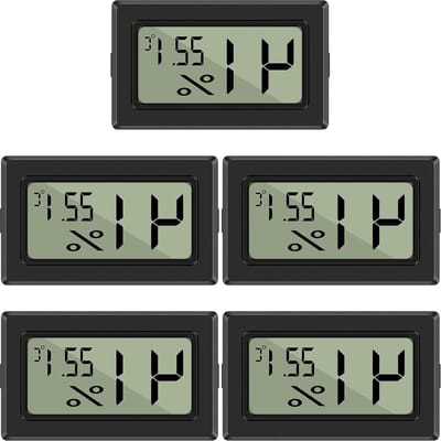 Digitale mini LCD hygrometer - 5 stuks voor kamerthermometer luchtvochtigheid binnenhygrometer - temperatuurmonitor voor broeikas huis kantoor