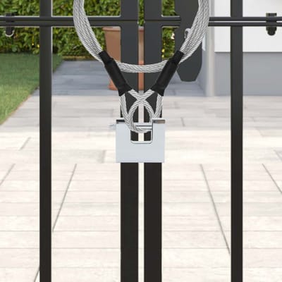 vidaXL Hangslot 2 pcs Zilver Staal