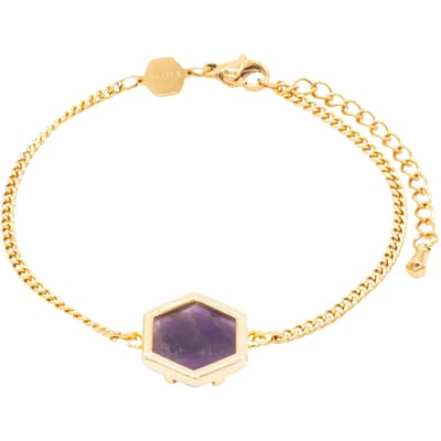 Amethist stenen armband voor dames Sloya Hexalia