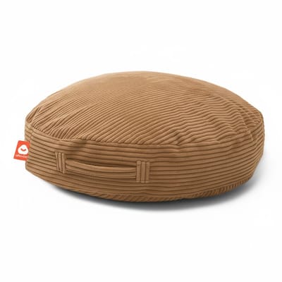 Whoober Ibiza – Ronde Zitzak – Taupe dik ribfluweel – Comfortabel & Duurzaam
