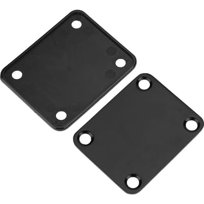 Plaque de manche renforcée en alliage d'acier durable avec vis Pièces pour guitare électrique basse(Noir) noir