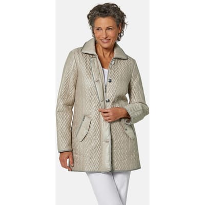 Lang jack met bijzondere stiksels - beige / lichttaupe - Gr. 38 van Goldner Fashion