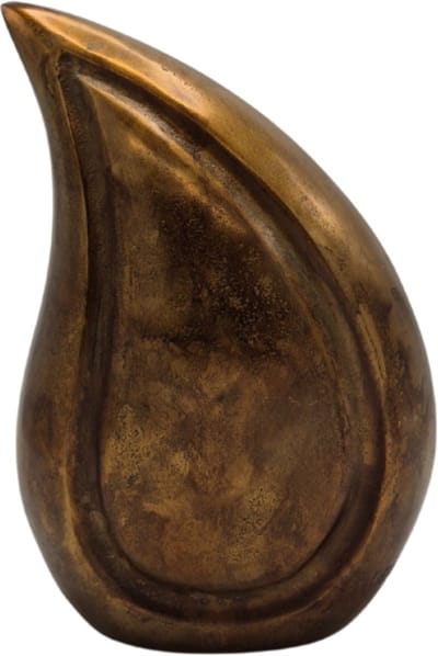 Urnenspecialist® - Urn - Druppel - Druppel urn - Antiek Goud - Goud - As Urn - Crematie Urn - 25cm - 1800ml - Aluminium Urn