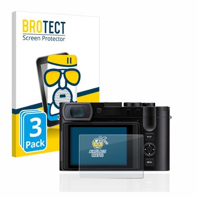 BROTECT - Screenprotector voor Leica Q3 / Q3 43 - Folie Beschermfolie Beschermglas matte 3 Stuks