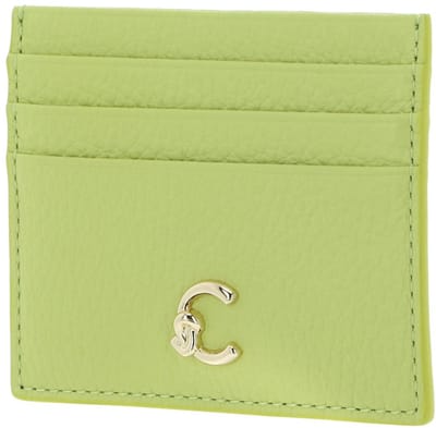 COCCINELLE Leren kaarthouder C-Me Document Holder Grained Leather Green Glow Lichtgroen