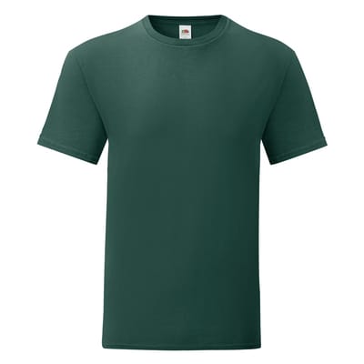 Fruit of the Loom Iconisch T-shirt voor heren (set van 5) (Bosgroen)