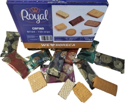 Royal Biscuits Cafino koekjes - mix van verpakte koekjes - 150 stuks