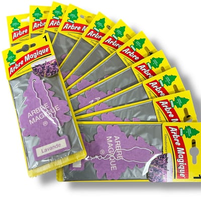Geurboom Lavenda - 12 Stuks - Arbre Magique Luchtverfrisser - Paars - Voor in de auto/vrachtwagen/bus