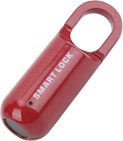 Print Lock Thumbprint - Oplaadbare Vingerafdruksloten - Elektronische Beveiliging in Zwart (Rood)