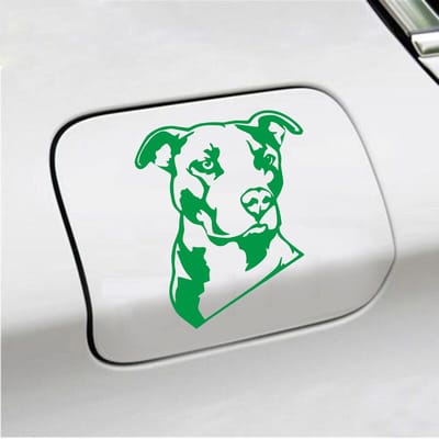 Bumpersticker - Pitbull  - 13 X 11 - Groen