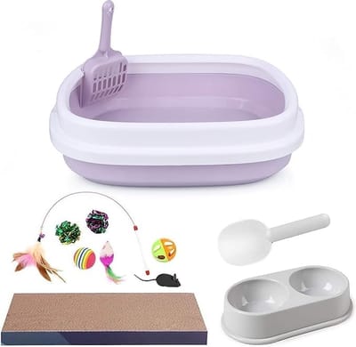 Kattenbakvulling Set met Kattenbakschep en Krabpaal - Kattenspeelgoed Inbegrepen - Complete Kattenverzorging - Hoogwaardige Kattenaccessoires