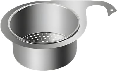 Gootsteenafvoermand - Keukengootsteenafvoerzeef - Gootsteenafvoerzeef - RVS gootsteenafvoermand - 14 cm diameter - Zilver