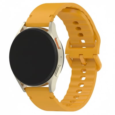 Siliconen bandje - geschikt voor Garmin Venu (2 Plus) / Venu SQ (2) / Vivomove (Style - Sport) / Vivoactive 3 / 5 / 6 / Forerunner 55 / 165 / 245 / 645 / 570 - 42mm - geel