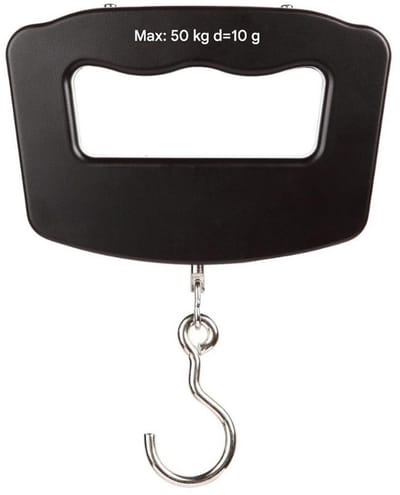 GELLDG Bagageweegschaal - Digitale Kofferweegschaal tot 50 KG - 123x83x25mm - Grote Ergonomische Handgreep - Heldere Nachtlicht LED Display - Geschikt voor Alle Soorten Tassen - Kunststof - Incl. Batterijen