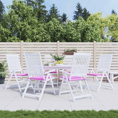 vidaXL - Tuinstoelkussens - 6 - st - 50x50x3 - cm - stof - roze