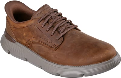 Skechers Instappers Garza Leren Sneakers, Bruin