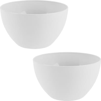 PlasticForte Schalen/schaaltjes wit - 750 ml - 2x - Ontbijt/dessert/snacks/sauzen serveren - kunststof