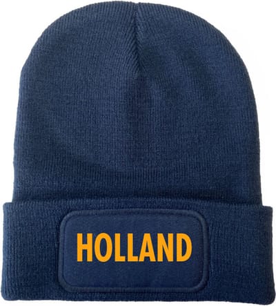 Wintermuts navy - Holland - soBAD. | Warme navy muts voor volwassenen | Heren en Dames Beanie