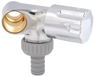 Schlösser Armaturen JS Nevenaansluitventiel, slangaansluiting, design handgreep, DN15, 1/2'', gepolijst en verchroomd, 0071451550001