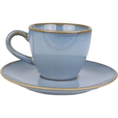 Bonna Sky Hygge - Espresso kopjes & schotel - 80 cc - Porselein - set van 6