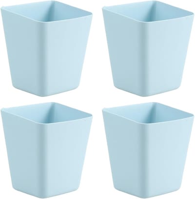 4 stuks kunststof hangmanden voor de keuken, kleine multifunctionele hangmand, glazen houder om op te hangen, wandopbergmand van kunststof, potloodhouder om op te hangen