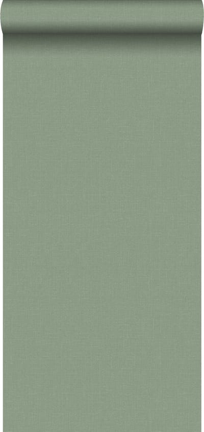 ESTAhome behang linnenstructuur jade groen - 53 cm x 10.05 m - 148745