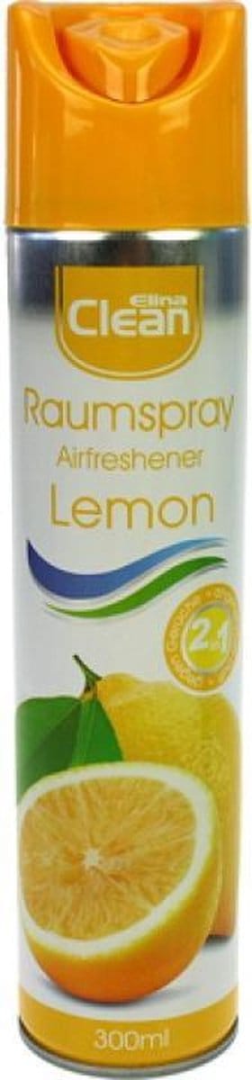 Elina Clean Kamerspray Lemon- luchtverfrisser - voordeelset 4 x 300 ml