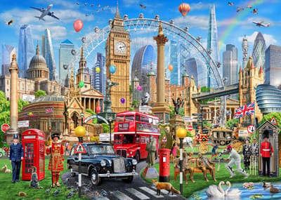 Puzzel 1000 stukjes - Legpuzzel Volwassenen - Ontspannend Spel - Grote Uitdaging - 70 x 50 cm - Londen Impression