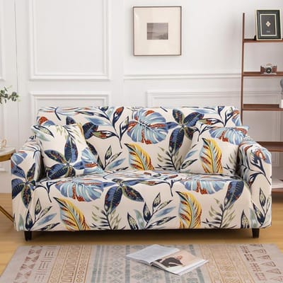 Geprinte Bankhoes Stretch Bankhoezen Loveseat Slipcovers Voor Kussenbank Wasbare Woonkamer Meubelbeschermer 3-seater 190-230cm