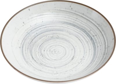 ​Cosy & Trendy Diep Bord Sintra Dusty Blue Ø 21 cm - Blauwe Aardewerken Schotel met Spiraalpatroon - Ideaal voor Pasta, Risotto en Soepen - Vaatwasser- en Magnetronbestendig​