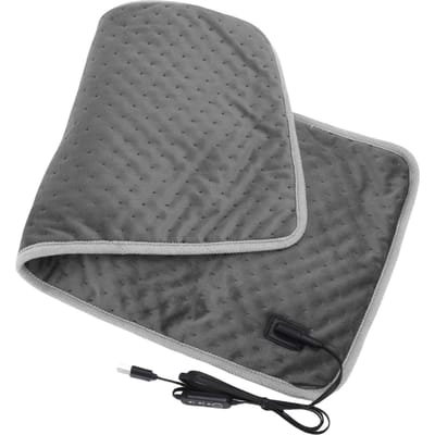 Coussin Chauffant pour Animaux de Compagnie Doux Confortable Multifonctionnel USB Portable Électrique Chien Coussin Chauffant Tapis pour Maison Camping gray