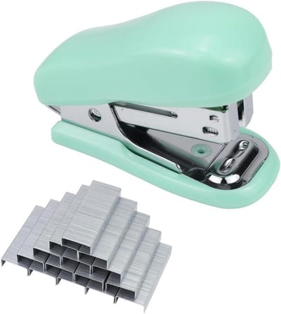 Mini Nietmachine Set - Kleine Nietmachine - Kantoor Schoolwerk - Ingebouwde Verwijderaar - 20 Vel Capaciteit - Groen