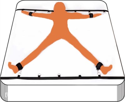 CHPN - Bondage Set - Handboeien voor in Bed - Handboeien en enkelboeien - Bondage - BDSM - Erotische accessoire - Cadeau - Bondageset - Erotiek - Vastbinden aan bed