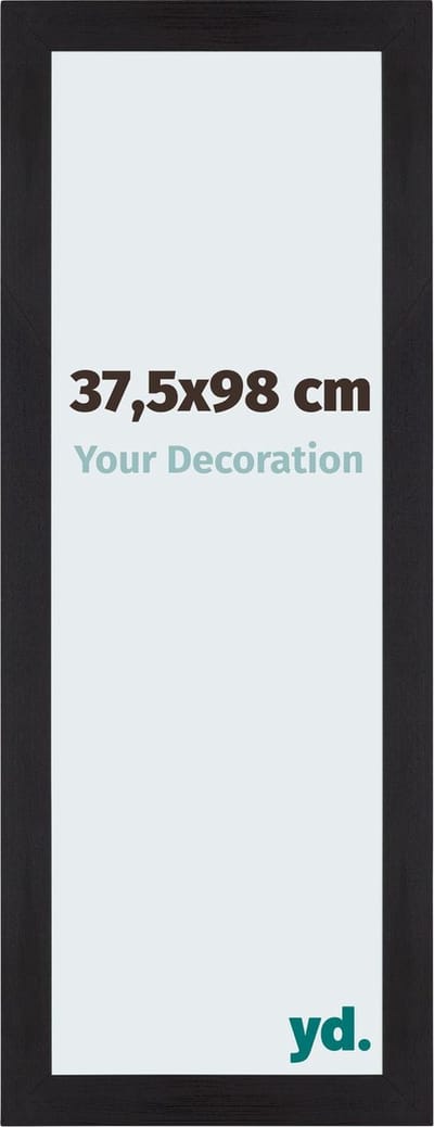 Your Decoration - Fotolijst 37,5x98 cm - MDF - Zwart Houtnerf - Mura