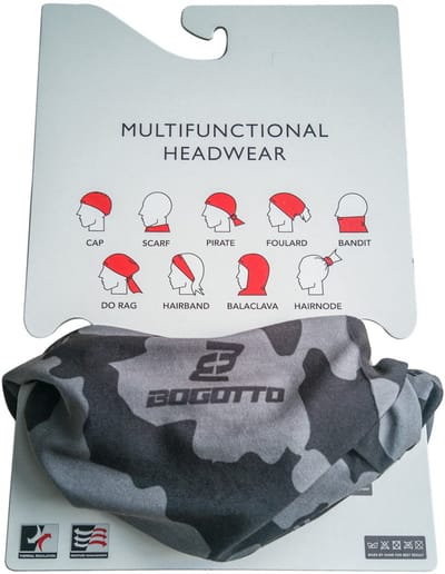 Bogotto Multifunctional Headwear Grijs Zwart -