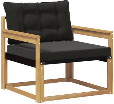 vidaXL - Buiten - bank - set - Massief - Acaciahout - en - Textilene - Wit