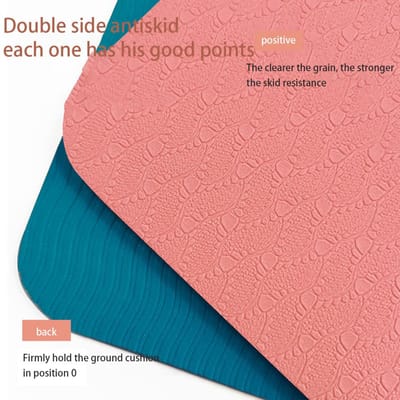 TPE Yogamat Antislip Gymnastiekmat Trainingsmat Oefenmat Lichtgewicht Yogamat Sportmat voor Yoga Pilates Sport pink