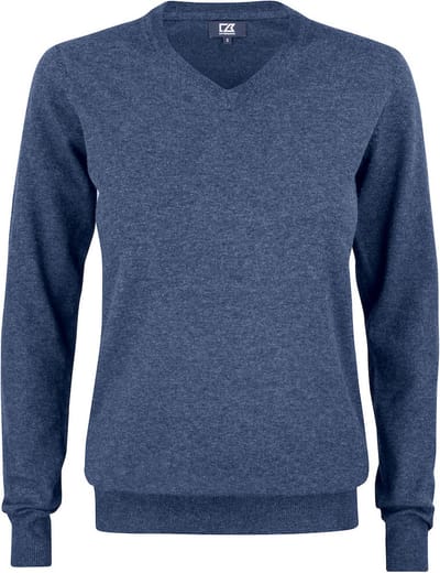 Cutter & Buck Oakville V-neck Dames 355419 - Navy Melange - XS
