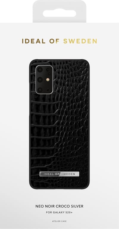 ideal of sweden fashion case atelier geschikt voor samsung galaxy s20+ neo noir croco silver
