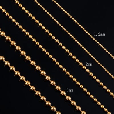 Bolletjes ketting - Tag ketting - 70cm - 2.4mm - Rvs materiaal - man