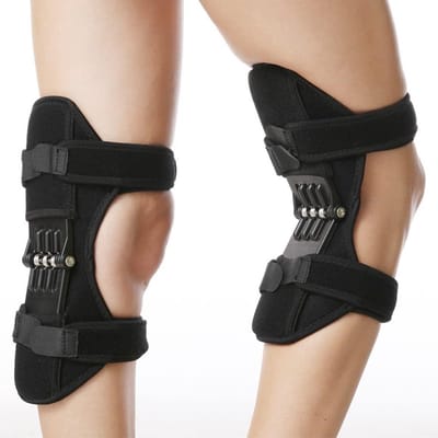 Knie Beschermers - Steun Knie - Sport Activiteiten - Krachtige Rebound - One Size - Zwart