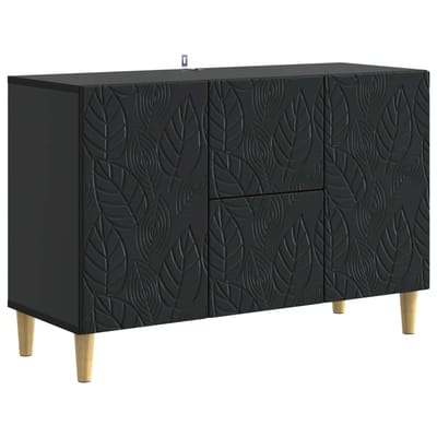 vidaXL - Dressoir - Zwart - 89 - x - 34,5 - x - 60 - cm - Bewerkt - hout