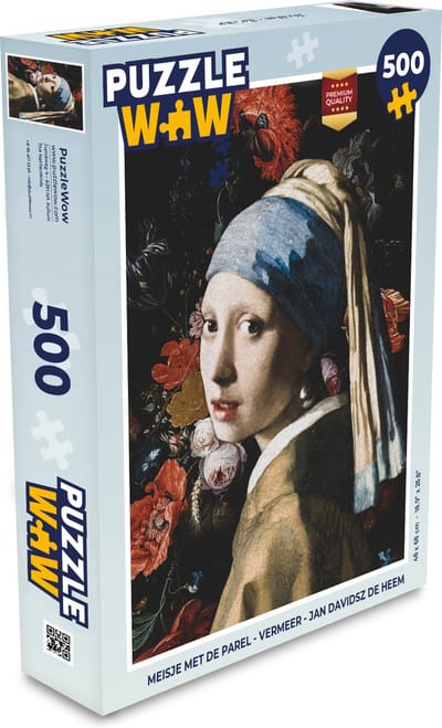 Puzzel Meisje met de parel - Vermeer - Jan Davidsz de Heem - Legpuzzel - Puzzel 500 stukjes