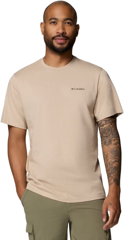 Columbia CSC™ Outdoor Back Graphic Tee Heren Outdoorshirt - Ancient Fossil, Shining Sandscape