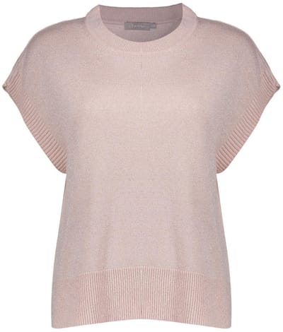 Geisha T-shirt Top Met Lurex En Ronde Hals 64090 70 Old Pink/lurex Dames Maat - XL