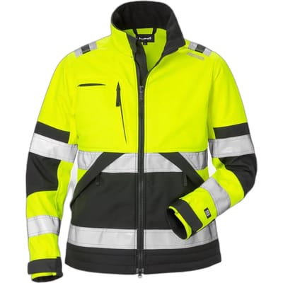 Fristads Hi Vis Softshelljack Dames Klasse 2 4183 Wyh - Hi-Vis geel/zwart - S