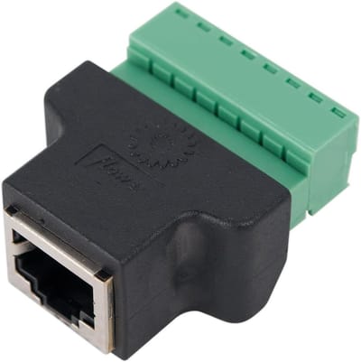 RJ45 Schroefklemadapter voor CCTV en DVR - Ethernet Verbindingsstuk (1 stuk)