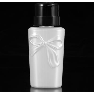 2 kleuren nagellak remover vloeibare alcohol pompflacon van 230 ml in plastic, leeg flesje White